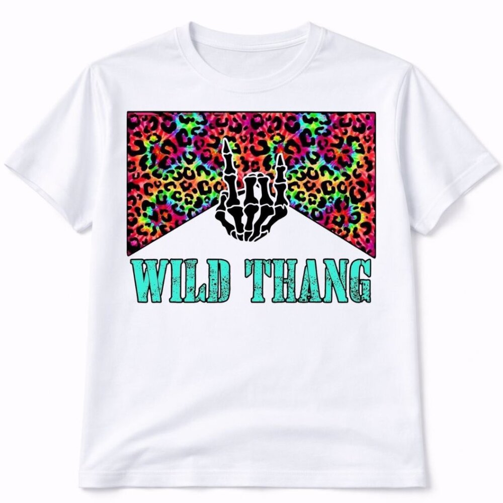 Wild Thang Western Graphic T Shirt Trendy Boutique Style Tee Womens Gift White